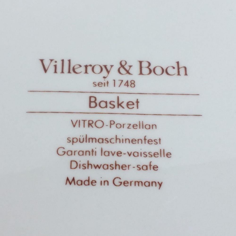 4 Villeroy‎ & Boch Basket Porcelain Dinner Plates 10.5" Germany Discontinued - Picture 6 of 9